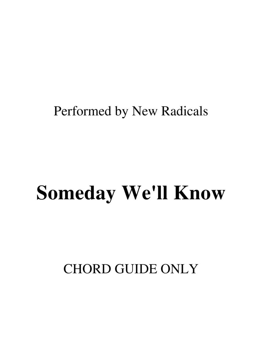 Someday We'll Know Someday We'll Know Piano scores gallery preview page 1