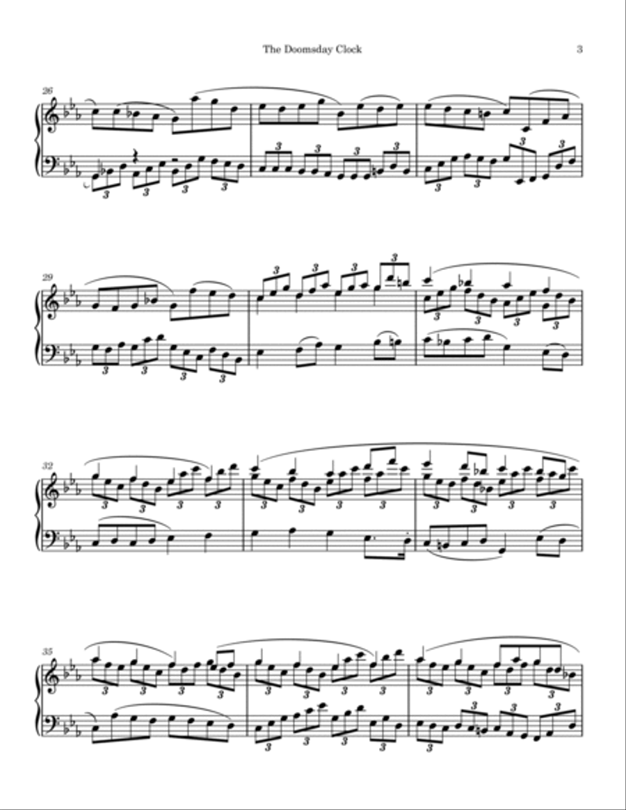 The Doomsday Clock Piano Solo scores gallery preview page 3