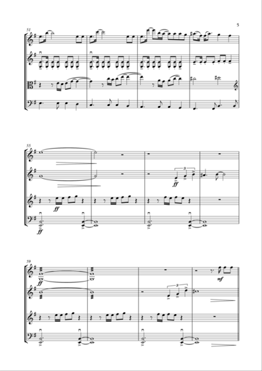 Skyfall String Quartet scores gallery preview page 5