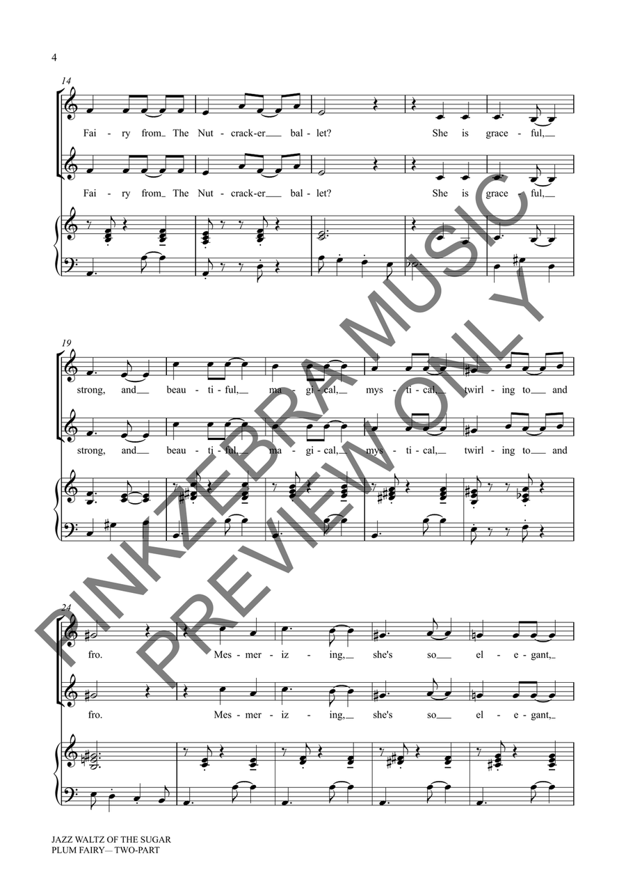 Jazz Waltz of the Sugar Plum Fairy (Two-Part) 2-Part scores gallery preview page 5
