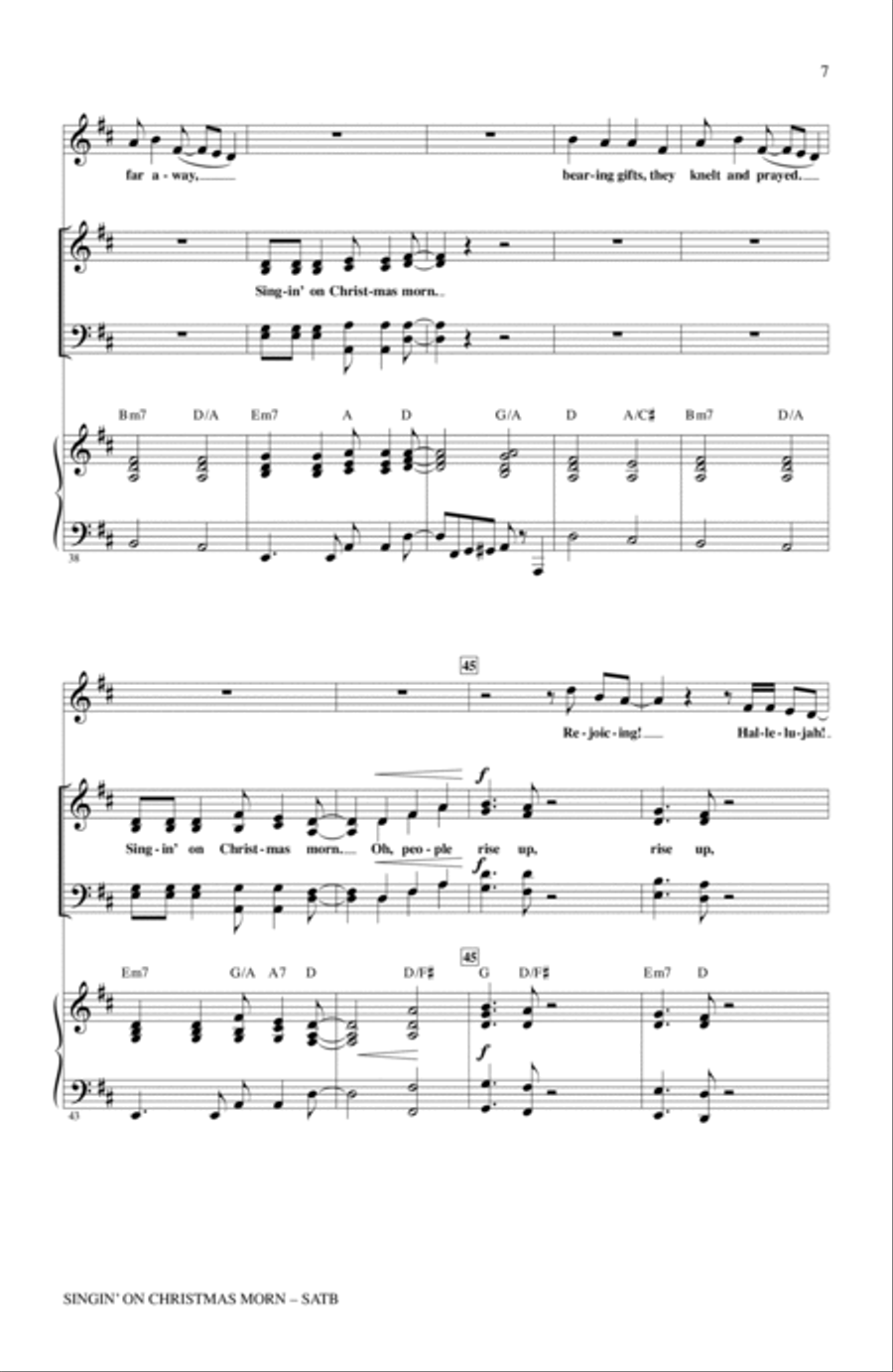 Singin' On Christmas Morn 4-Part scores gallery preview page 5