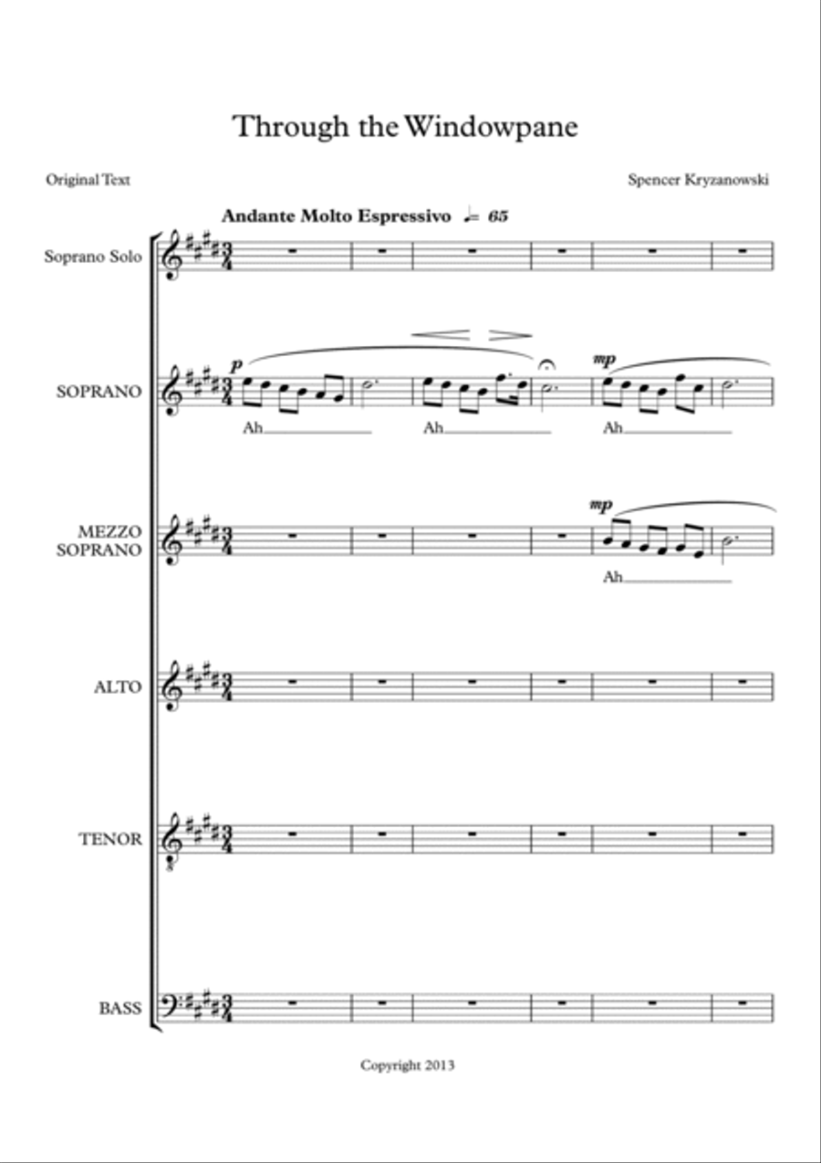 Through the Windowpane Choir scores gallery preview page 2