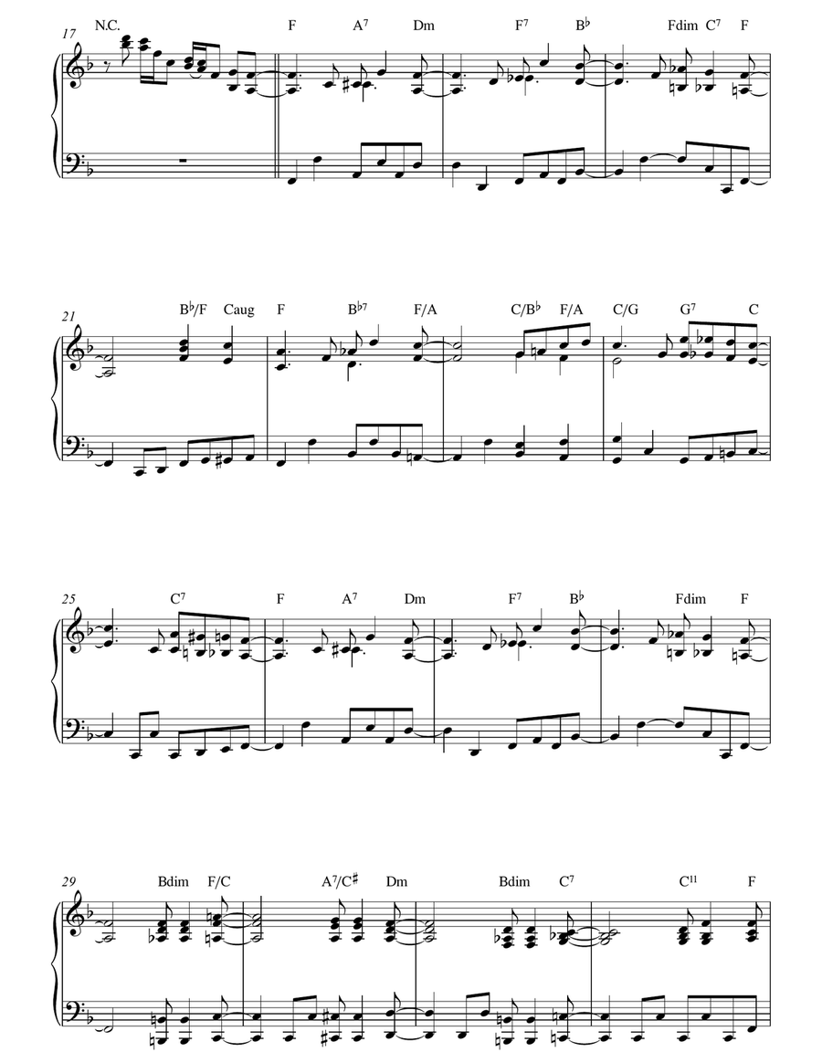 I Wish I Knew How It Would Feel To Be Free Piano Solo scores gallery preview page 2