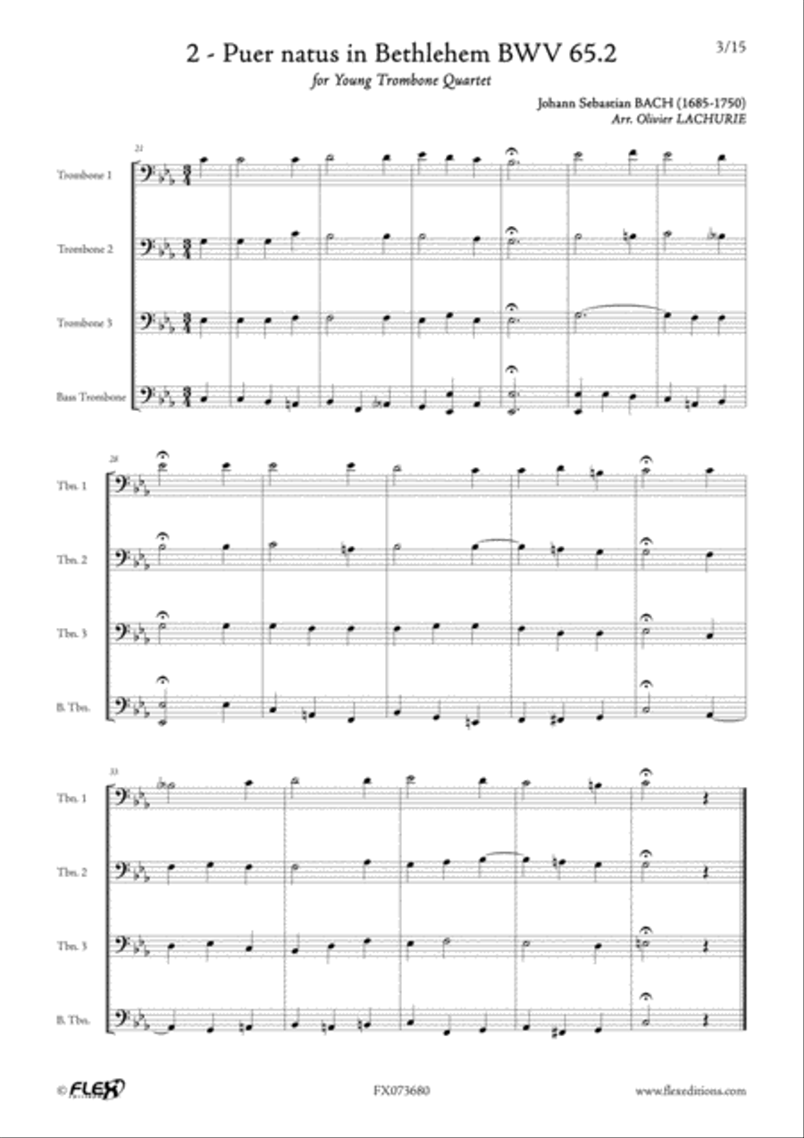 9 Classical Quartets for Young Trombonists Trombone scores gallery preview page 3