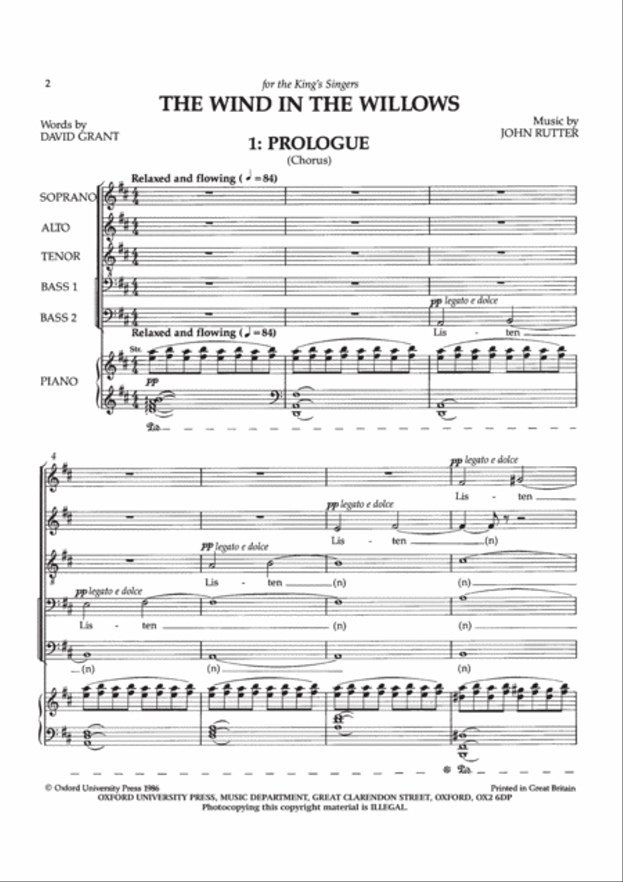 The Wind in the Willows 4-Part scores gallery preview page 2