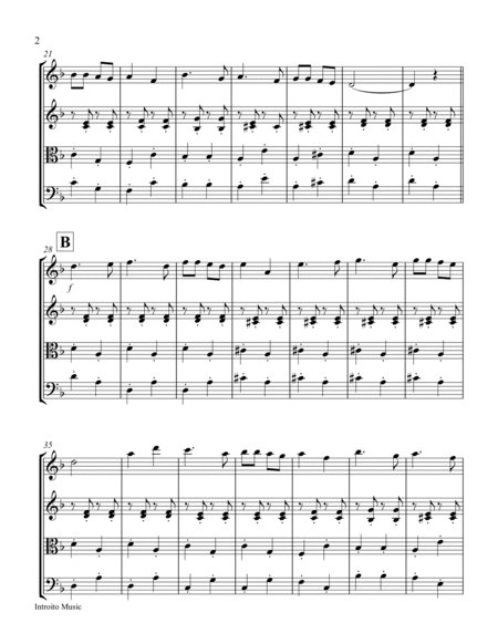 Katzachov Traditional Russian Folk Song For String Quartet (easy nd intermediate) image number null