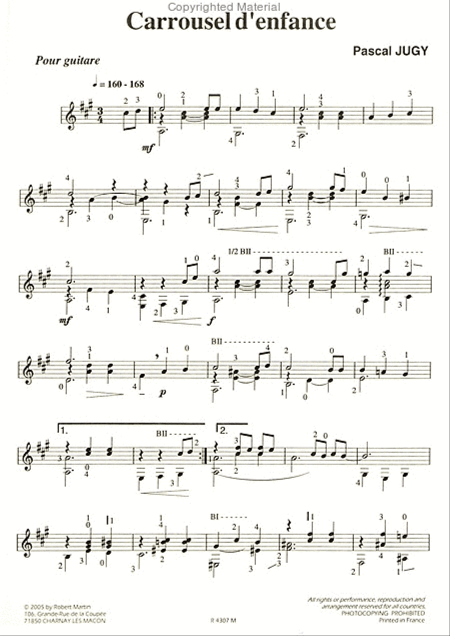 Carrousel d'enfance Guitar scores gallery preview page 2