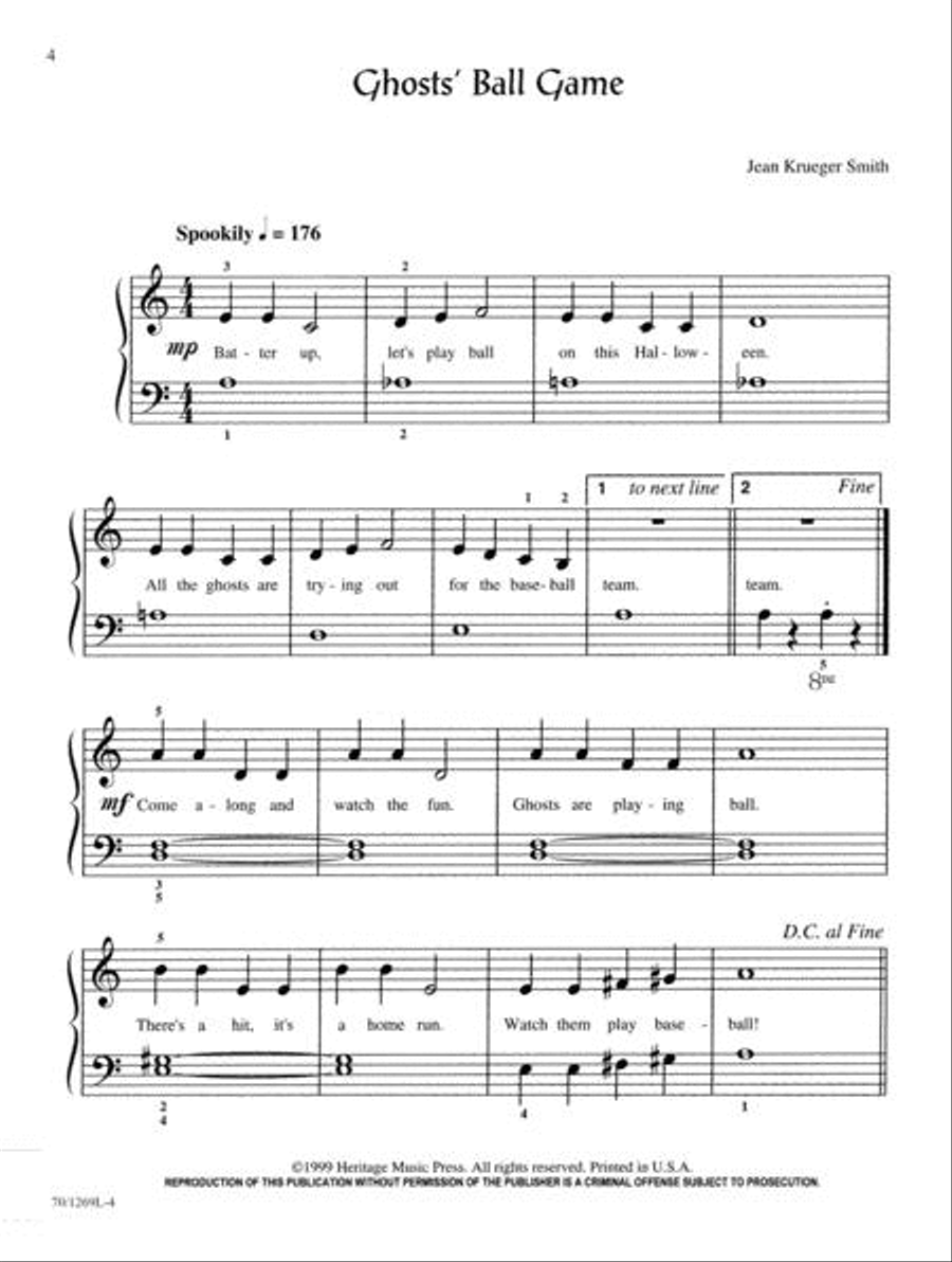 Humbug Halloween Suite Easy Piano scores gallery preview page 4