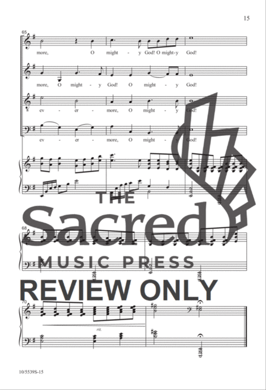 O Mighty God SATB 4-Part scores gallery preview page 14
