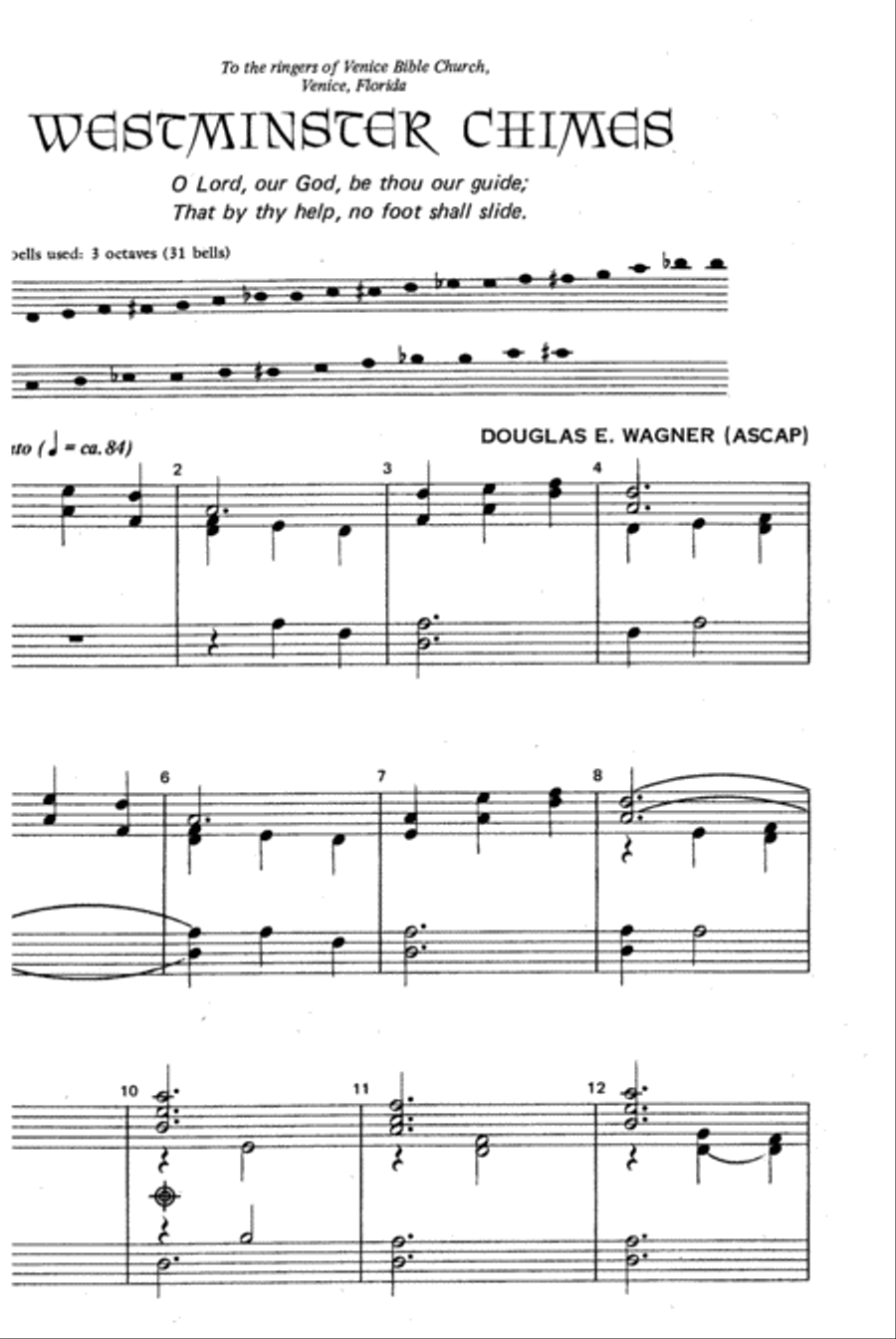 Westminster Chimes Westminster Chimes 3-Octaves scores gallery preview page 2