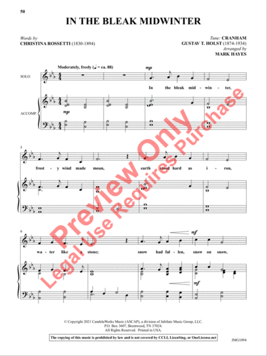 The Mark Hayes Vocal Solo Collection Medium Voice scores gallery preview page 17