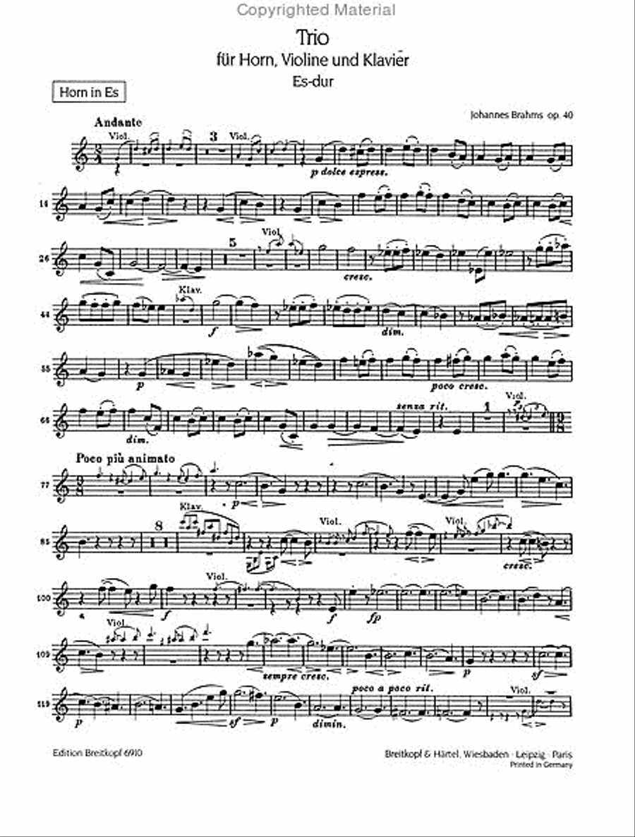 Trio in Eb major Op. 40 Piano scores gallery preview page 4