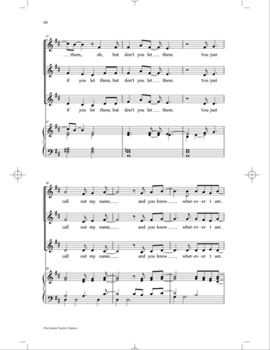 You've Got A Friend: Five James Taylor Classics SSA scores gallery preview page 64