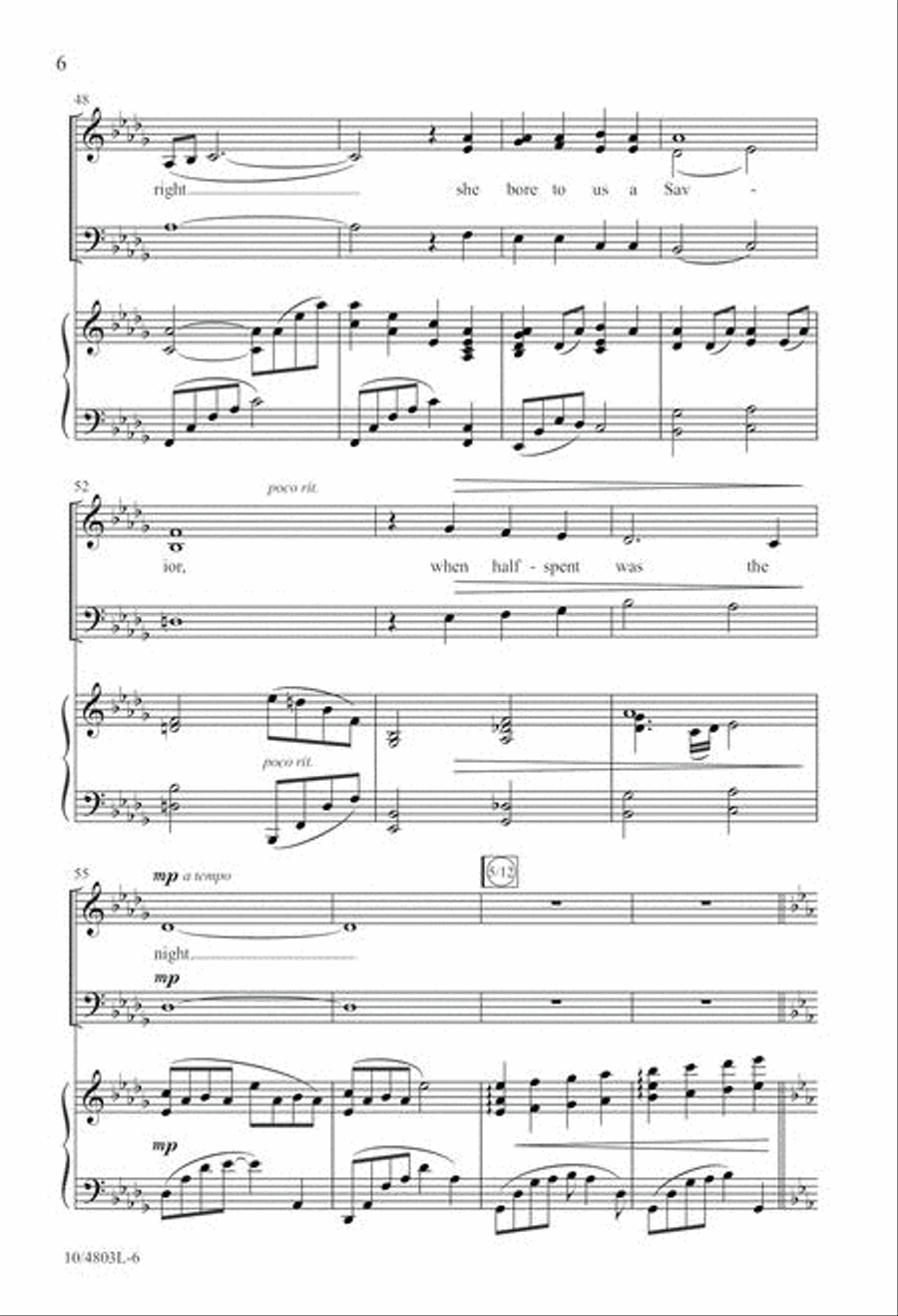 Lo, How a Rose E'er Blooming 3-Part scores gallery preview page 6