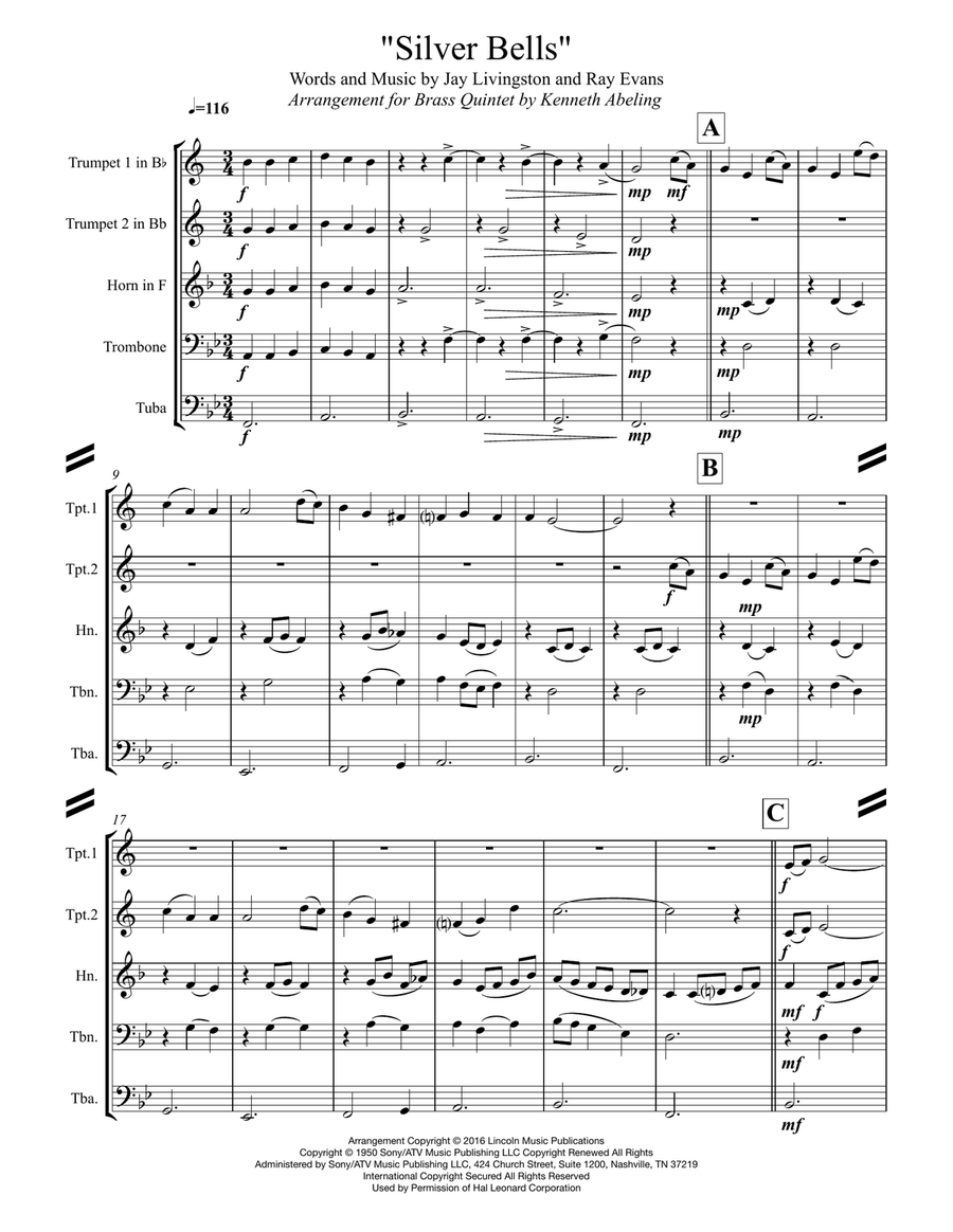 Silver Bells Brass Ensemble scores gallery preview page 2