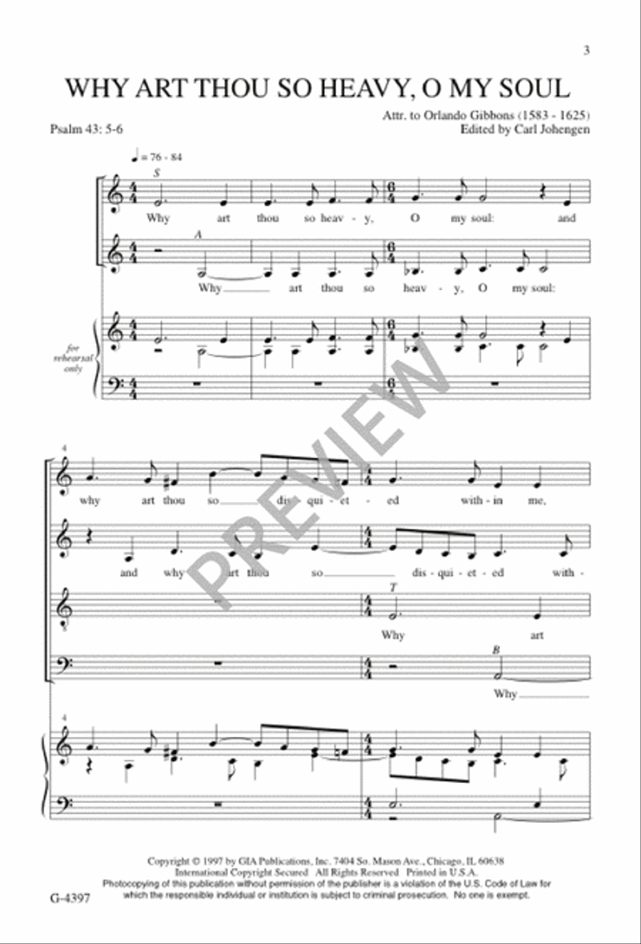 Why Art Thou So Heavy, O My Soul 4-Part scores gallery preview page 2