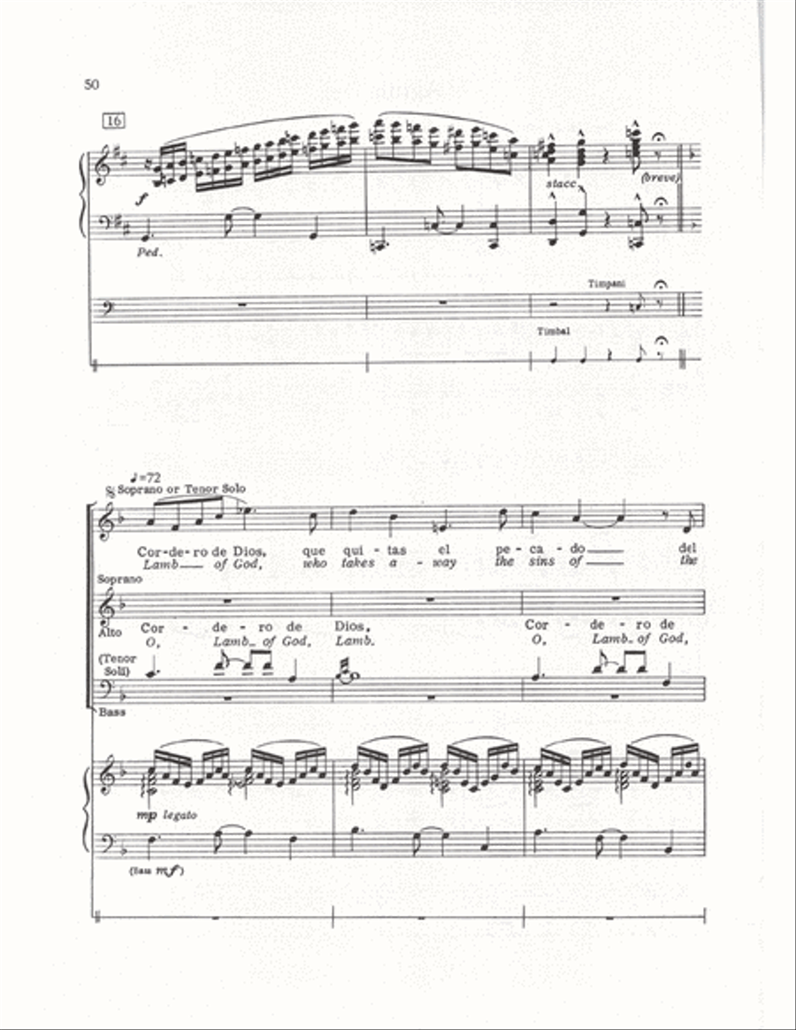 The Cuban Mass (Vocal Score) 4-Part scores gallery preview page 47