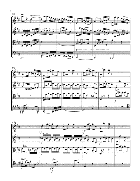 Divertimento in D for String Quartet