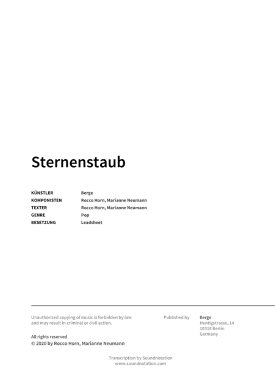 Sternenstaub Score scores gallery preview page 2
