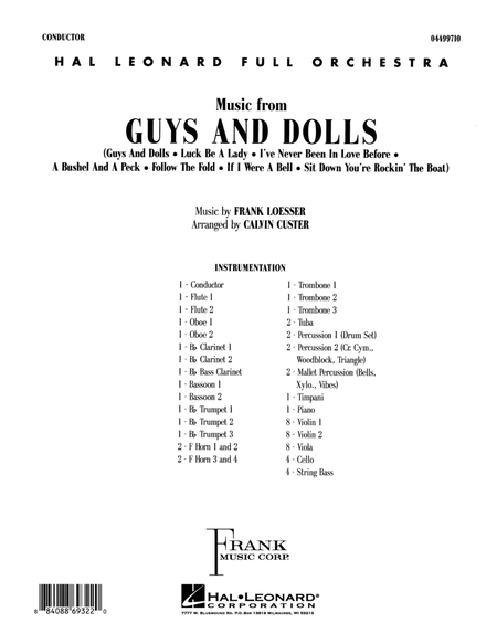 Music from Guys and Dolls (arr. Calvin Custer) - Full Score