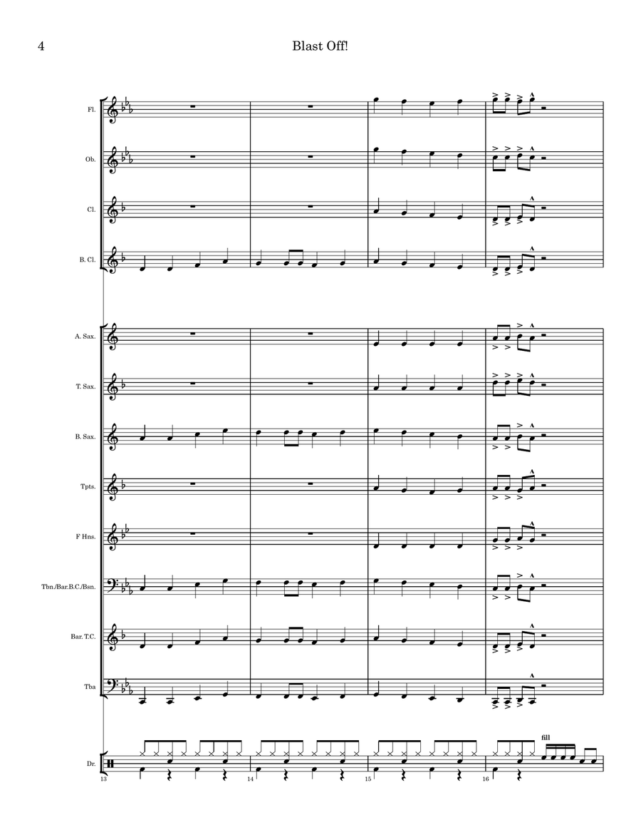 Blast Off! Concert Band scores gallery preview page 5