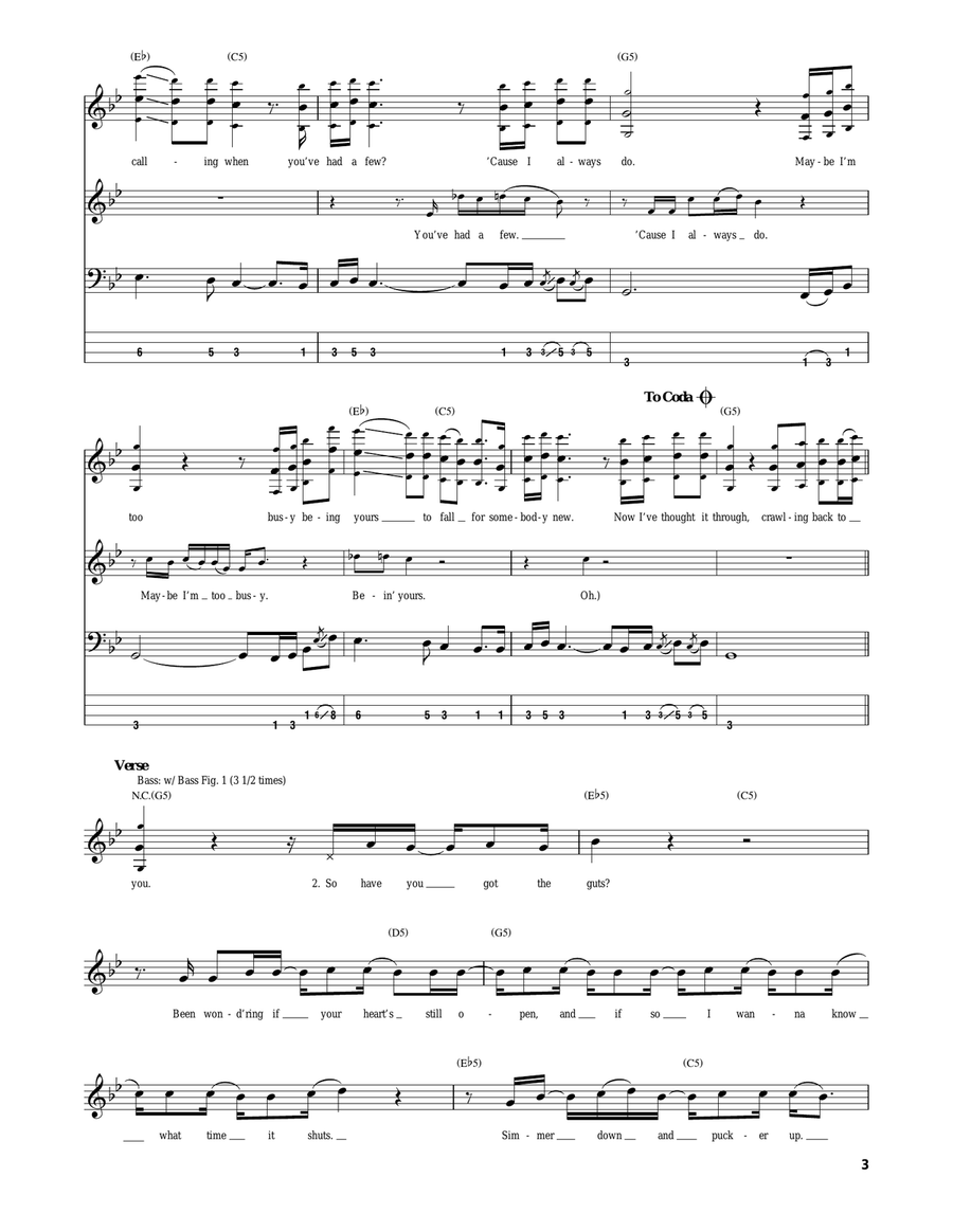 Do I Wanna Know? Guitar Tablature scores gallery preview page 3