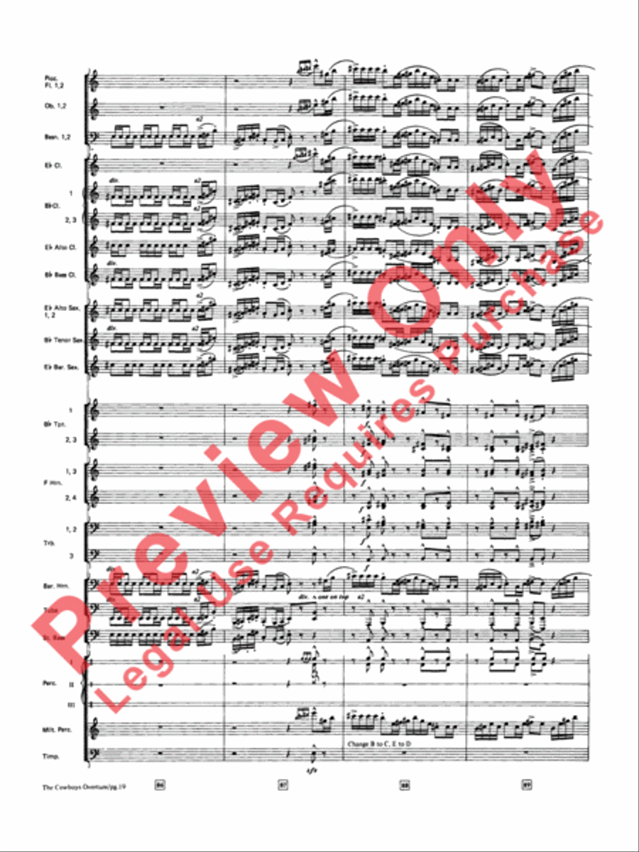 The Cowboys Concert Band scores gallery preview page 20