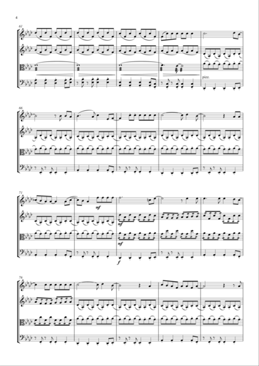 Viva La Vida String Quartet scores gallery preview page 4
