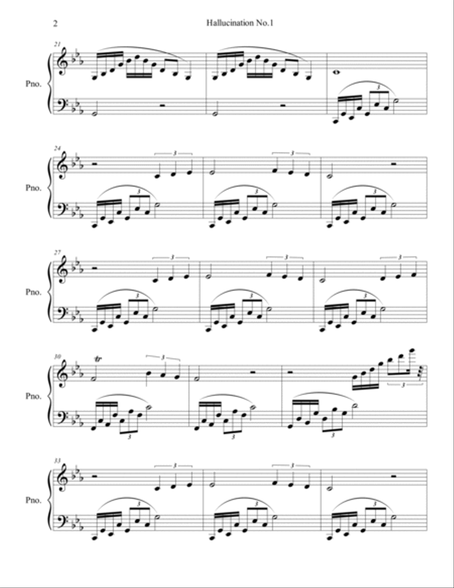 Hallucinations for Piano No.1 Piano Solo scores gallery preview page 2