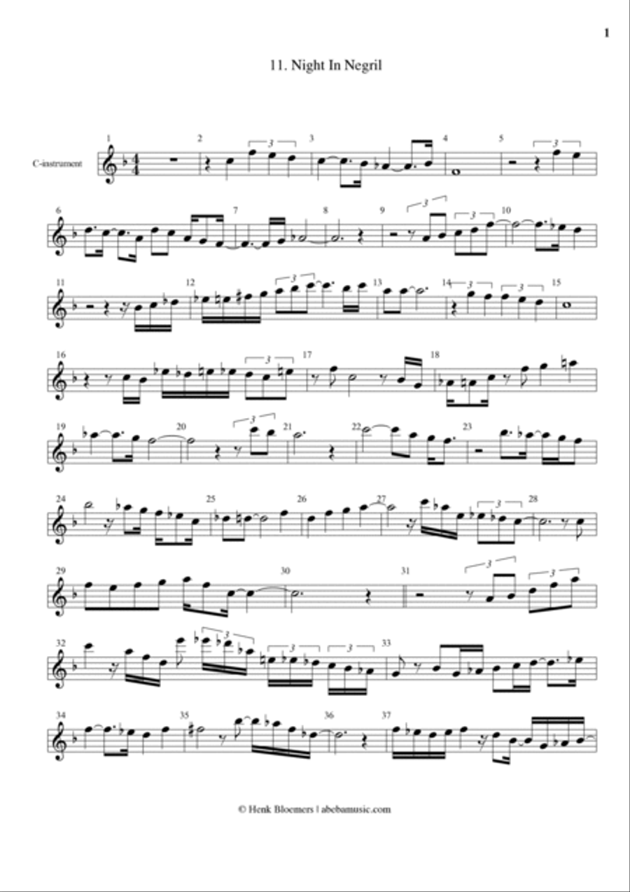 Night in Negril Small Ensemble scores gallery preview page 3