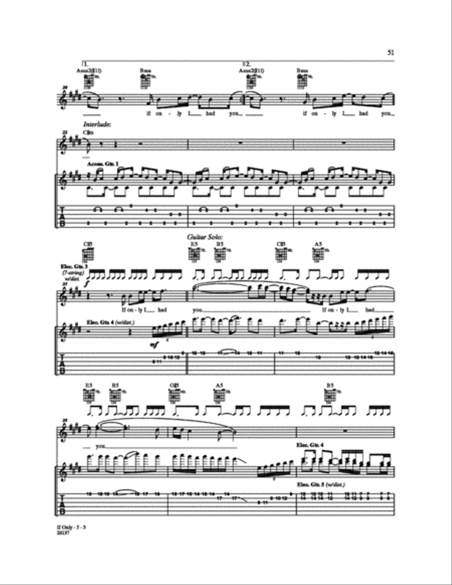 If Only Electric Guitar scores gallery preview page 3