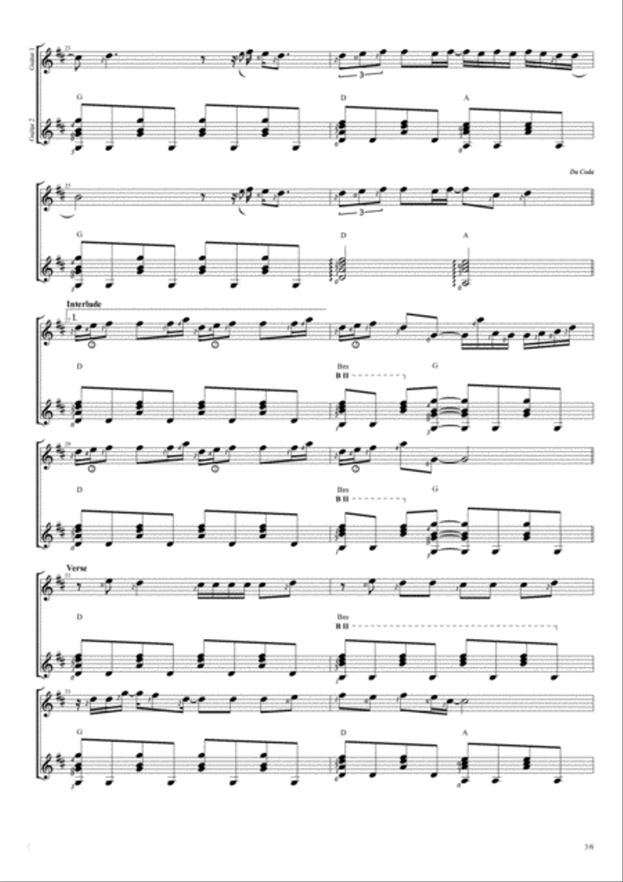 Back To December Electric Guitar scores gallery preview page 3