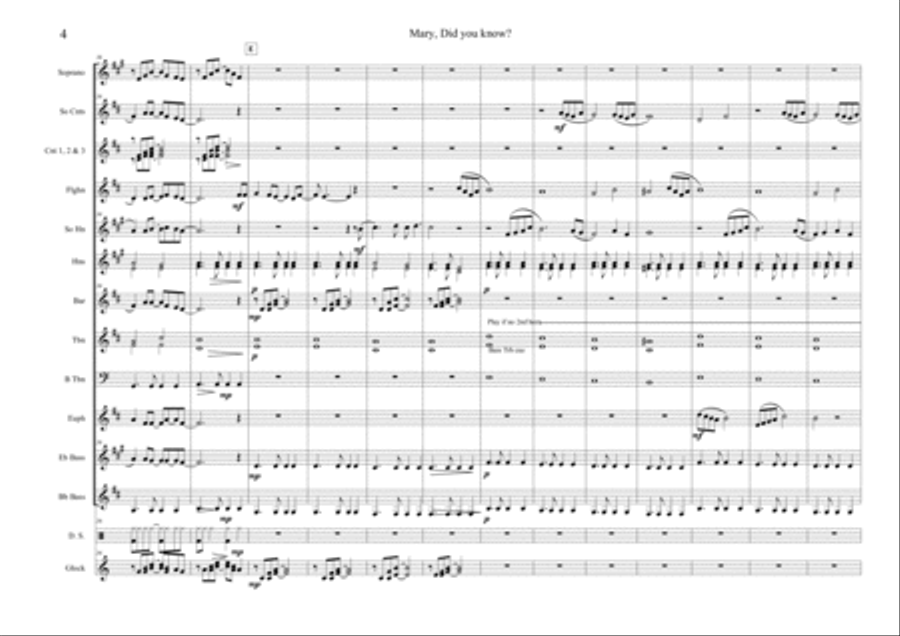 Mary, Did You Know? Brass Ensemble scores gallery preview page 4