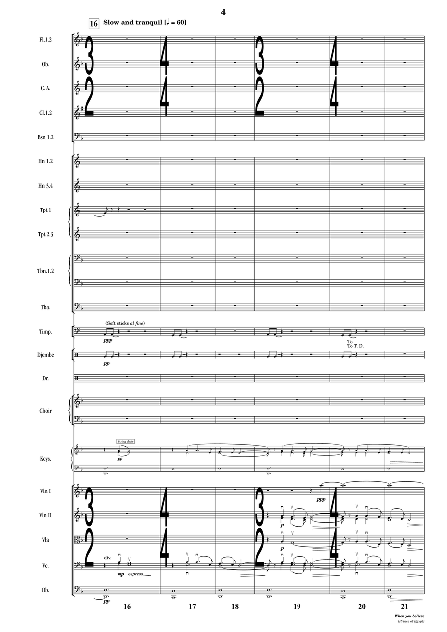 When You Believe Full Orchestra scores gallery preview page 4
