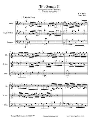 BACH: Trio Sonata No. 2 BWV 526 for Double Reed Trio