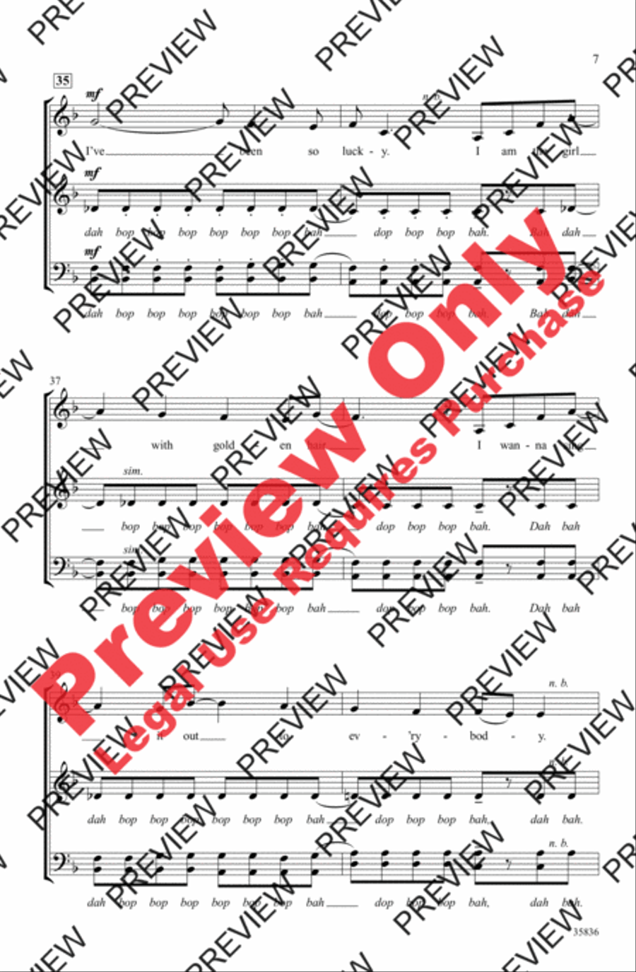 Thank You for the Music 4-Part scores gallery preview page 7