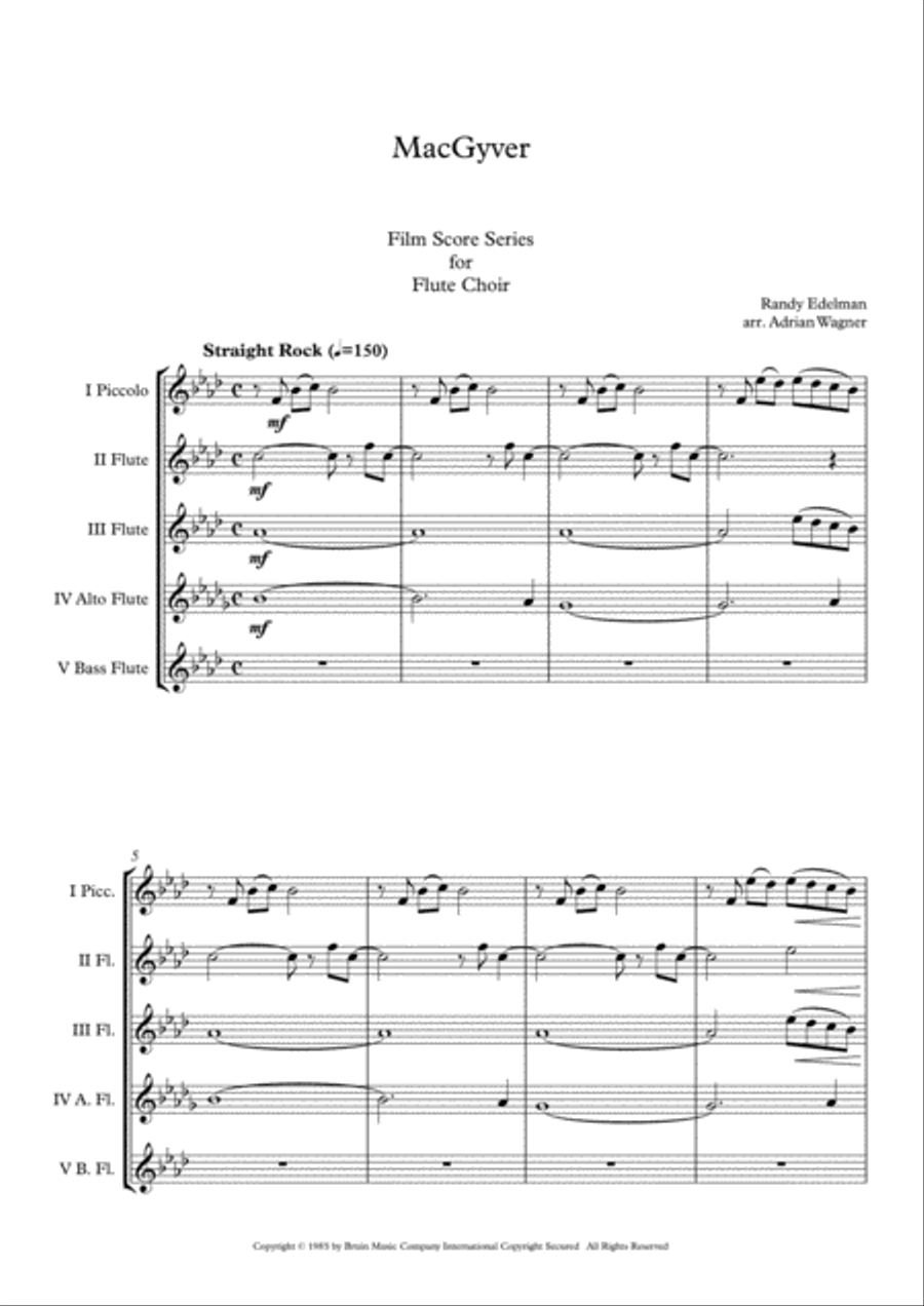 Macgyver - Theme Flute Choir scores gallery preview page 3