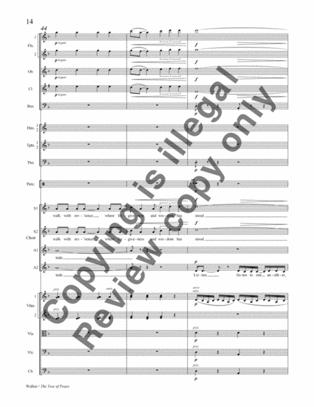 The Tree of Peace (SSAA Orchestral Score)