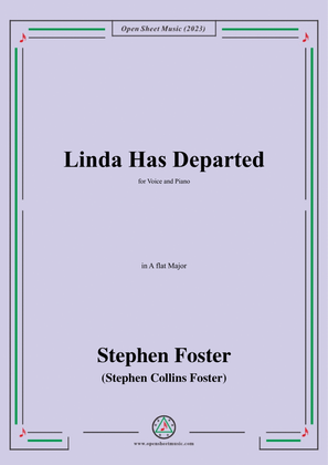 Book cover for S. Foster-Linda Has Departed,in A flat Major