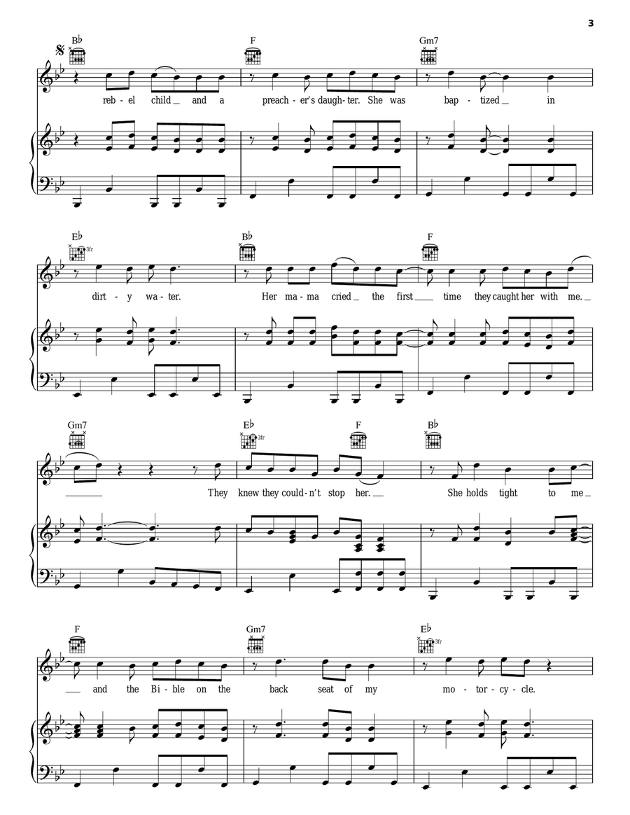 God Love Her Piano, Vocal, Guitar scores gallery preview page 3