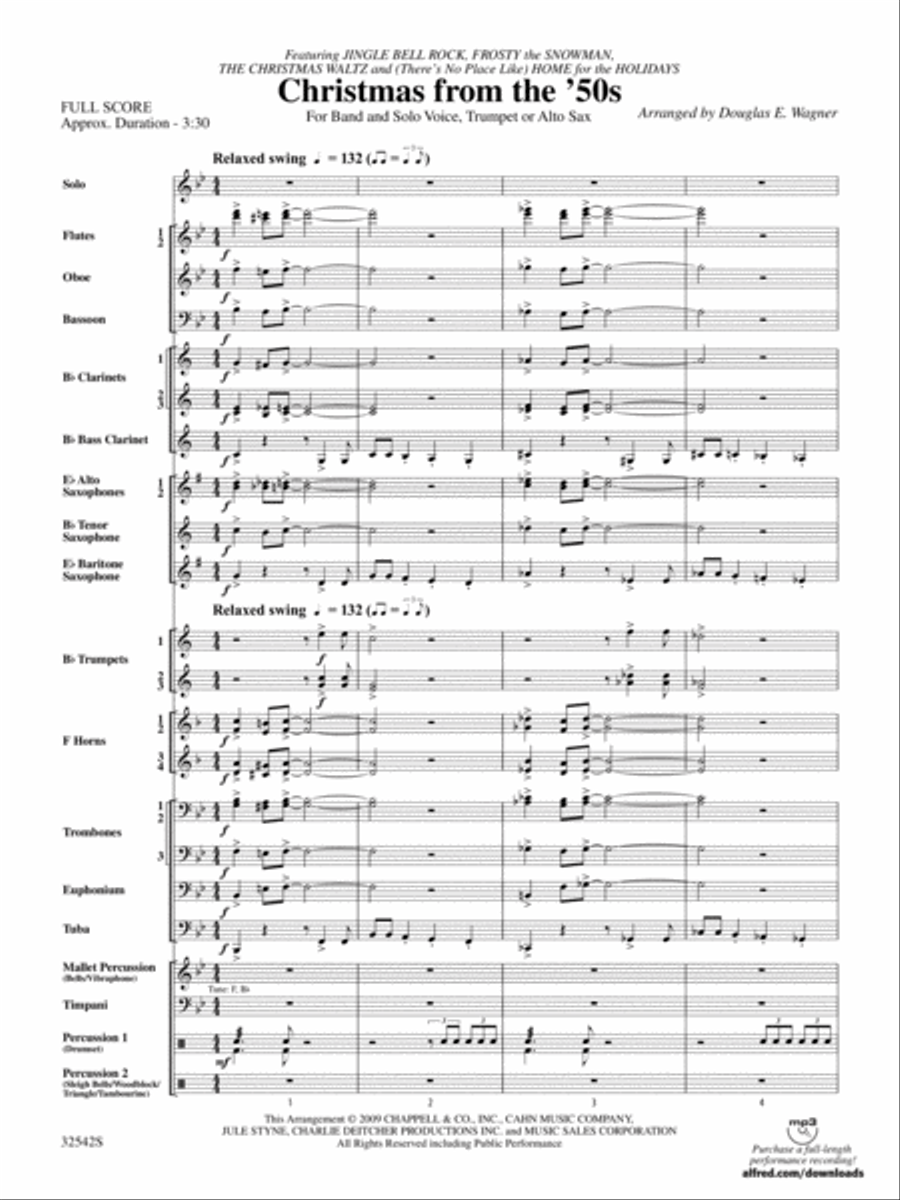 Christmas from the '50s: Score Concert Band scores gallery preview page 3