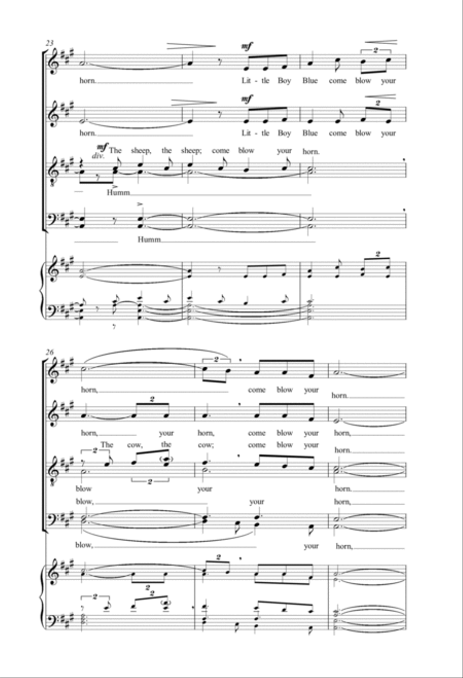 Little Boy Blue 4-Part scores gallery preview page 5