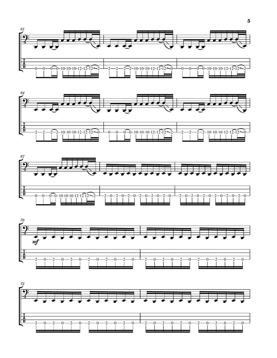 Aenima Guitar Tablature scores gallery preview page 5
