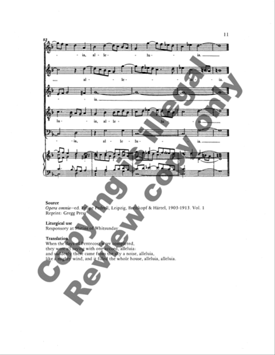 Dum Complerentur (And When the Day of Pentecost) SSATB scores gallery preview page 14