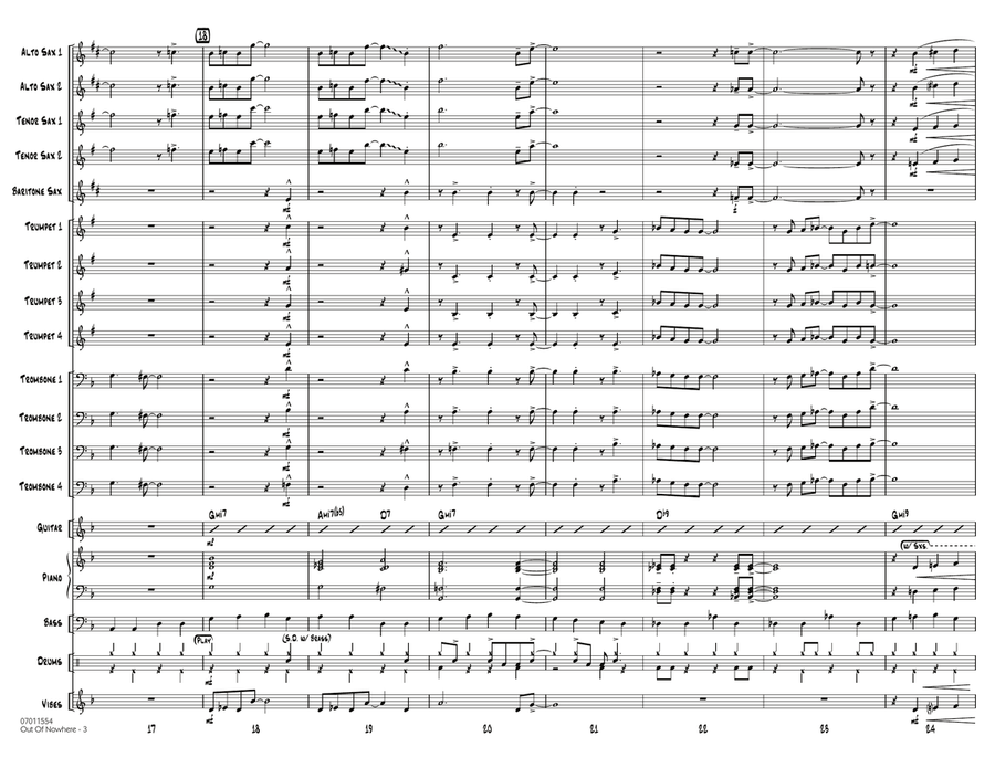 Out of Nowhere - Full Score Jazz Ensemble scores gallery preview page 3