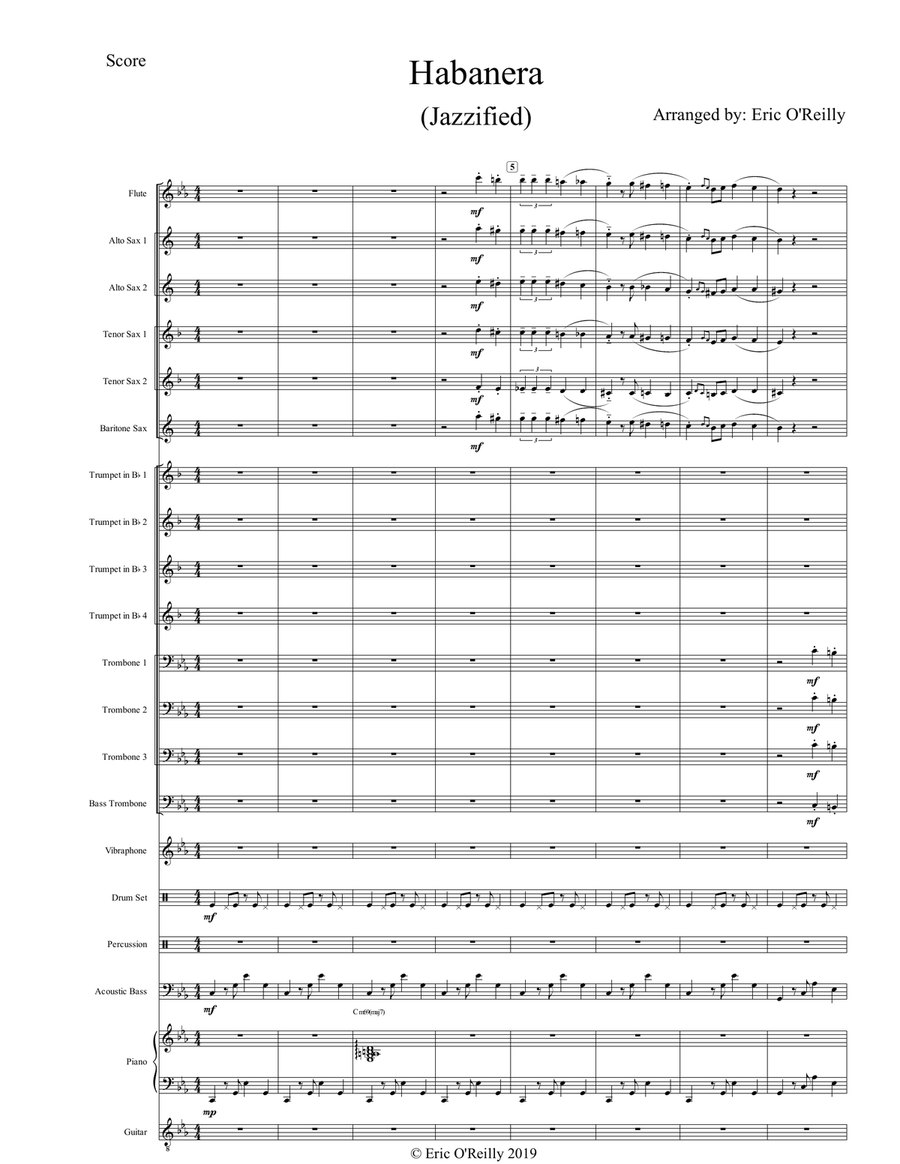 Habanera (Jazzified) Habanera (Jazzified) Jazz Ensemble scores gallery preview page 1