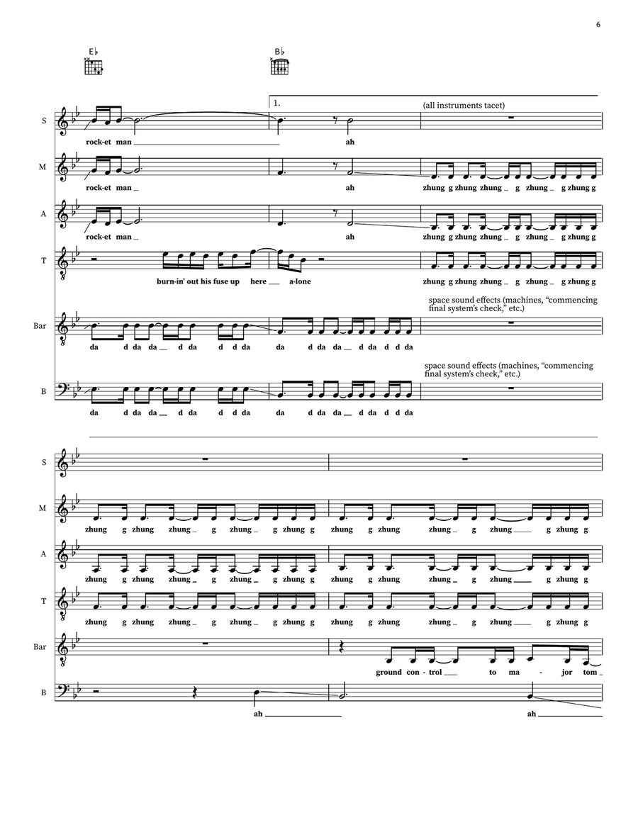Rocket Man Rocket Man Choir scores gallery preview page 6