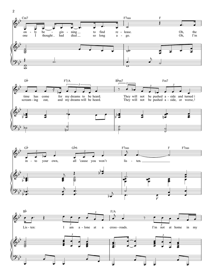 Listen (from Dreamgirls) High Voice scores gallery preview page 2