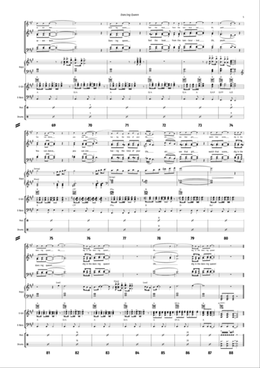 Dancing Queen Dancing Queen 4-Part scores gallery preview page 5