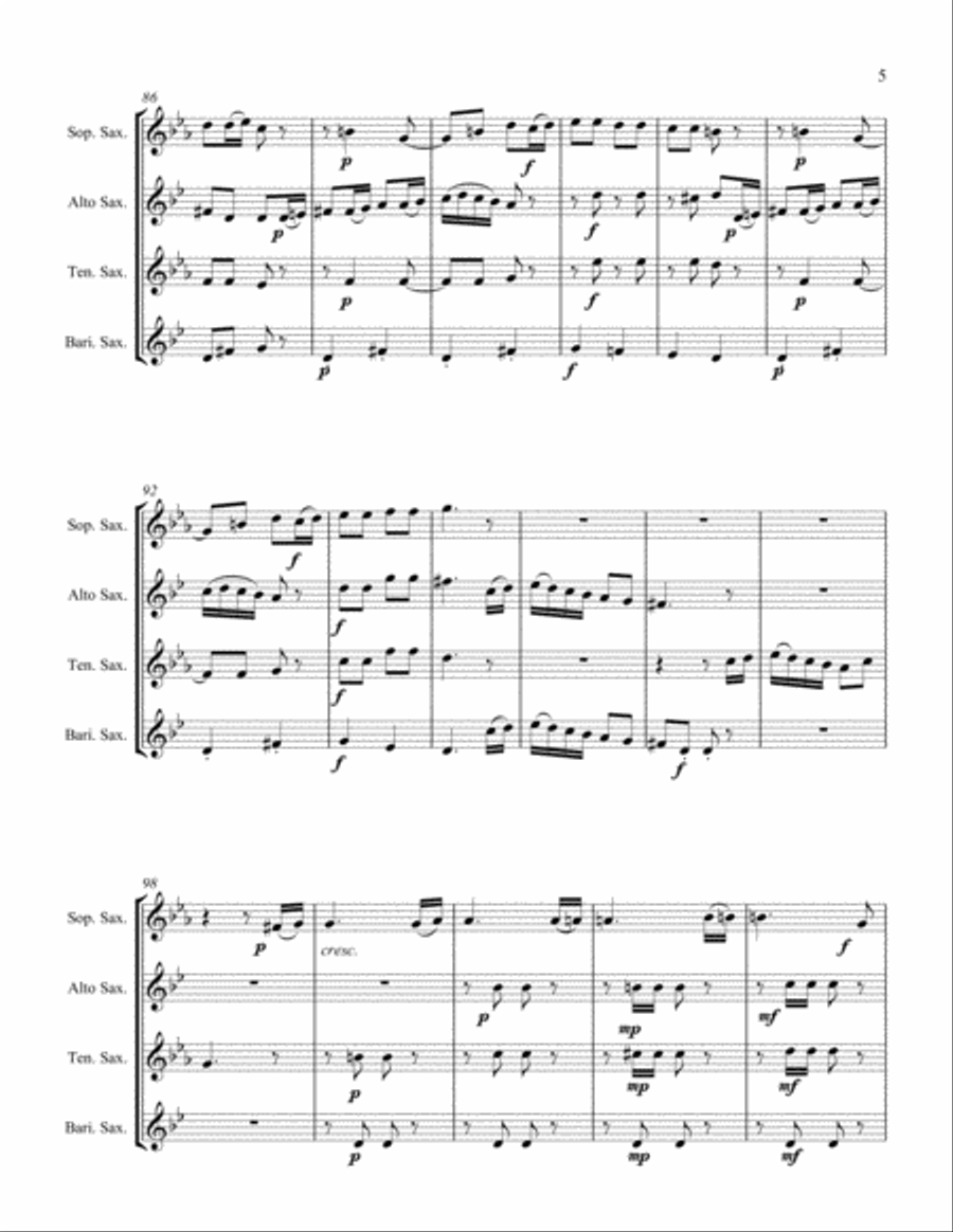 Dervish Dance Woodwind Quartet scores gallery preview page 5